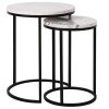 Set mramorových odkládacích stolků Lexington 45/34 cm