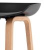 Černá plastová barová židle Somcasa Ruth 74 cm s dřevěnou podnoží -fv-interier-25
