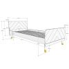Bílá lakovaná postel Vipack Billy 90 x 200 cm