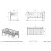 Borovicová postel Vipack Fritz 90 x 200 cm se zásuvkami