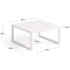 Bílý kovový zahradní stolek Kave Home Comova 60 x 60 cm