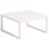 Bílý kovový zahradní stolek Kave Home Comova 60 x 60 cm