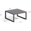 Černý kovový zahradní stolek Kave Home Comova 60 x 60 cm