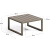 Tmavě zelený kovový zahradní stolek Kave Home Comova 60 x 60 cm