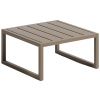 Hnědo zelený kovový zahradní stolek Kave Home Comova 60 x 60 cm