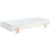 Bílá lakovaná stohovatelná postel Vipack Modulo Arrow 90 x 200 cm