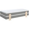 Šedá lakovaná stohovatelná postel Vipack Modulo Arrow 90 x 200 cm