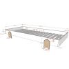 Šedá lakovaná stohovatelná postel Vipack Modulo Arrow 90 x 200 cm