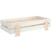Bílá lakovaná stohovatelná postel Vipack Modulo Puzzle 90 x 200 cm