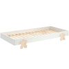 Bílá lakovaná stohovatelná postel Vipack Modulo Puzzle 90 x 200 cm