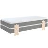 Šedá lakovaná stohovatelná postel Vipack Modulo Puzzle 90 x 200 cm