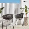 Černá pletená barová židle Kave Home Yanet 65 cm -fv-interier-25