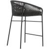 Černá pletená barová židle Kave Home Yanet 65 cm