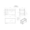Borovicová dvoupatrová postel Vipack Pino 90 x 200 cm