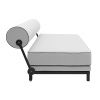 Světle šedá látková dvoumístná rozkládací pohovka Softline Sleep 204 cm