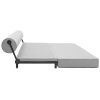 Světle šedá látková dvoumístná rozkládací pohovka Softline Sleep 204 cm
