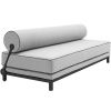Světle šedá čalouněná dvoumístná rozkládací pohovka Softline Sleep 204 cm