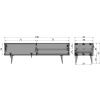 Dubový TV stolek Alize 150 x 44 cm
