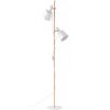 Bílá kovová stojací lampa Somcasa Pasula 155 cm