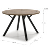 Dubový kulatý jídelní stůl Marckeric Beni 120 cm