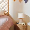 Béžová látková stolní lampa Kave Home Bianella 29 cm