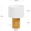 Žlutá látková stolní lampa Kave Home Bianella 29 cm