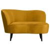 Okrově žluté sametové lounge křeslo Norma 112 cm, levé -fv-interier-25