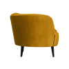Okrově žluté sametové lounge křeslo Norma 112 cm, levé