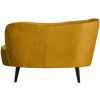 Okrově žluté sametové lounge křeslo Norma 112 cm, levé