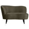 Lovecky zelené sametové lounge křeslo Norma 112 cm, levé -fv-interier-25