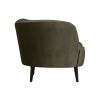 Lovecky zelené sametové lounge křeslo Norma 112 cm, levé