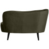 Lovecky zelené sametové lounge křeslo Norma 112 cm, levé