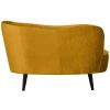 Okrově žluté sametové lounge křeslo Norma 112 cm, pravé