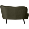 Lovecky zelené sametové lounge křeslo Norma 112 cm, pravé