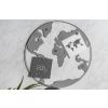 Šedá nástěnná kovová dekorace Continent Ø 50 cm -fv-interier-25