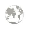 Šedá nástěnná kovová dekorace Continent Ø 50 cm