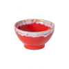 Sada čtyř červeno bílých kameninových misek COSTA NOVA LATTE BOWLS 15 cm