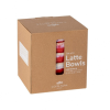 Sada čtyř červeno bílých kameninových misek COSTA NOVA LATTE BOWLS 15 cm