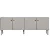 Šedý borovicový TV stolek Flo 160 x 46 cm