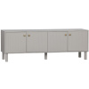 Šedý borovicový TV stolek Flo 160 x 46 cm