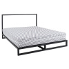 Černá kovová dvoulůžková postel Agiama 140 x 200 cm