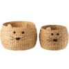 Set dvou úložných košů na hračky z vodního hyacintu J-line Sandara 41/46 cm