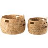 Set dvou úložných košů na hračky z vodního hyacintu J-line Sandara 41/46 cm