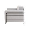 Světle šedá látková rozkládací pohovka Softline Silver 183 cm