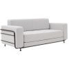 Světle šedá látková rozkládací pohovka Softline Silver 183 cm
