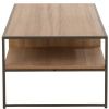 Hnědý dřevěný konferenční stolek J-line Differa 120 x 60 cm