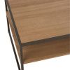 Hnědý dřevěný konferenční stolek J-line Differa 120 x 60 cm
