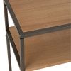 Hnědý dřevěný toaletní stolek J-line Differa 120 x 30 cm -fv-interier-25