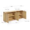 Dubová komoda Kave Home Abilen 180 x 36 cm