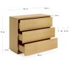 Dubová komoda Kave Home Abilen 90 x 36 cm